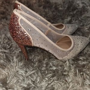 BCBGeneration Rose Gold Hivana Heels Size 7